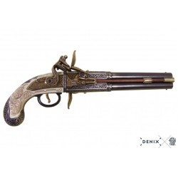 Double-barrelled Turn-over Pistol, UK, 1750
