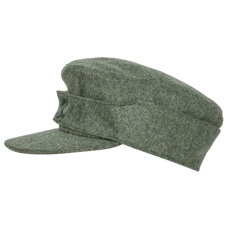 Cappello Campo Tedesco M44 Erel Riproduzione WWII - Panzer, Colore Nero, Lana, Bottone Argento
