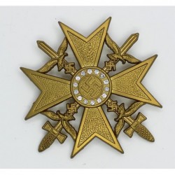 Croce oro per la guerra di Spagna con diamanti