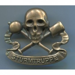 Distintivo bronzo da assaltatore Sturmtrupp. Dimensioni:  34x33 mm