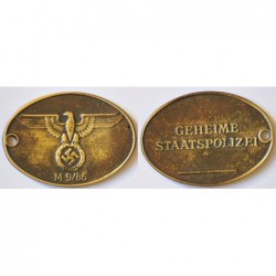 Gestapo identification tag