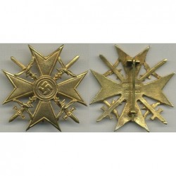 War Merit Gold cross with swords of the war in Spain.