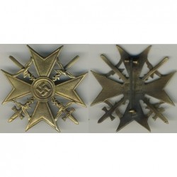 War Merit bronze cross with swords of the war in Spain.