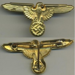 Gold eagle for hat in metal