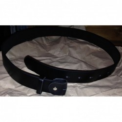 modern black leather belt for portable buckles. Adjustable length