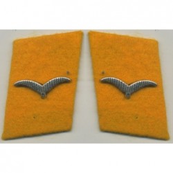Luftwaffe Flight Private sniper collar tabs on golden yellow backing