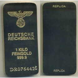 Gold bar replica of the Nazi state