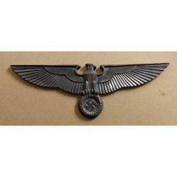 Cold cast resin Reichstag wall eagle.  With wall fitting on the rear. finished like aged  alluminium.  Measures 445mm x 160mm
