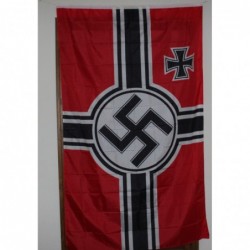 Kriegsreichsflagge 150x250 cm Polyester mit Strick