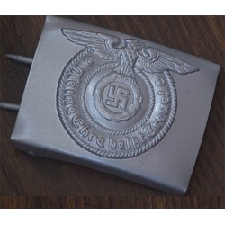 SS EM silver buckle of coined aluminum