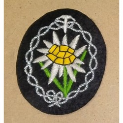 Edelweiss embroidery badge for montain troops