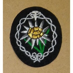 Edelweiss embroidery badge for montain troops