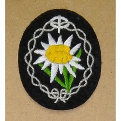 Edelweiss embroidery badge for montain troops