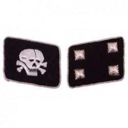 SS Totenkopf collar tabs  Sturmbannfhrer  WaffenSS collar tabs for Sturmbannfhrer from 3rd Armored Division Totenkopf.