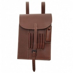 WHSS brown map case. Made of pebbled leather with all details  pockets