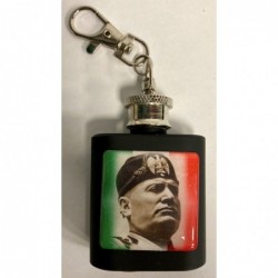Steel keyring with Mussolini