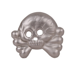 Metal badge skull for collar tabs,