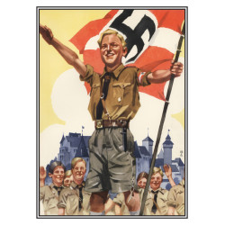 Greeting Hitler Youth