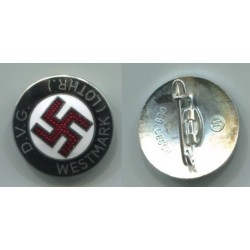 Distintivo smaltato di propaganda politica DVG Westmark LOTHR 22mm