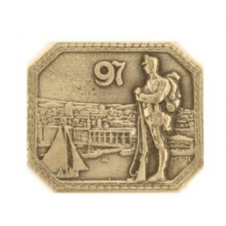 Distintivo del 97 Reggimento imperiale di fanteria.  Dimensioni: 40X34 mm