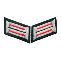 Heer artillery officer collar tabs. Dark green background