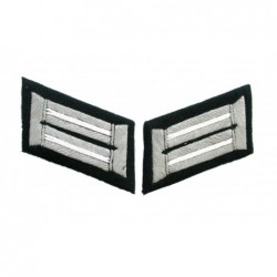 Heer officer collar tabs. Dark green background